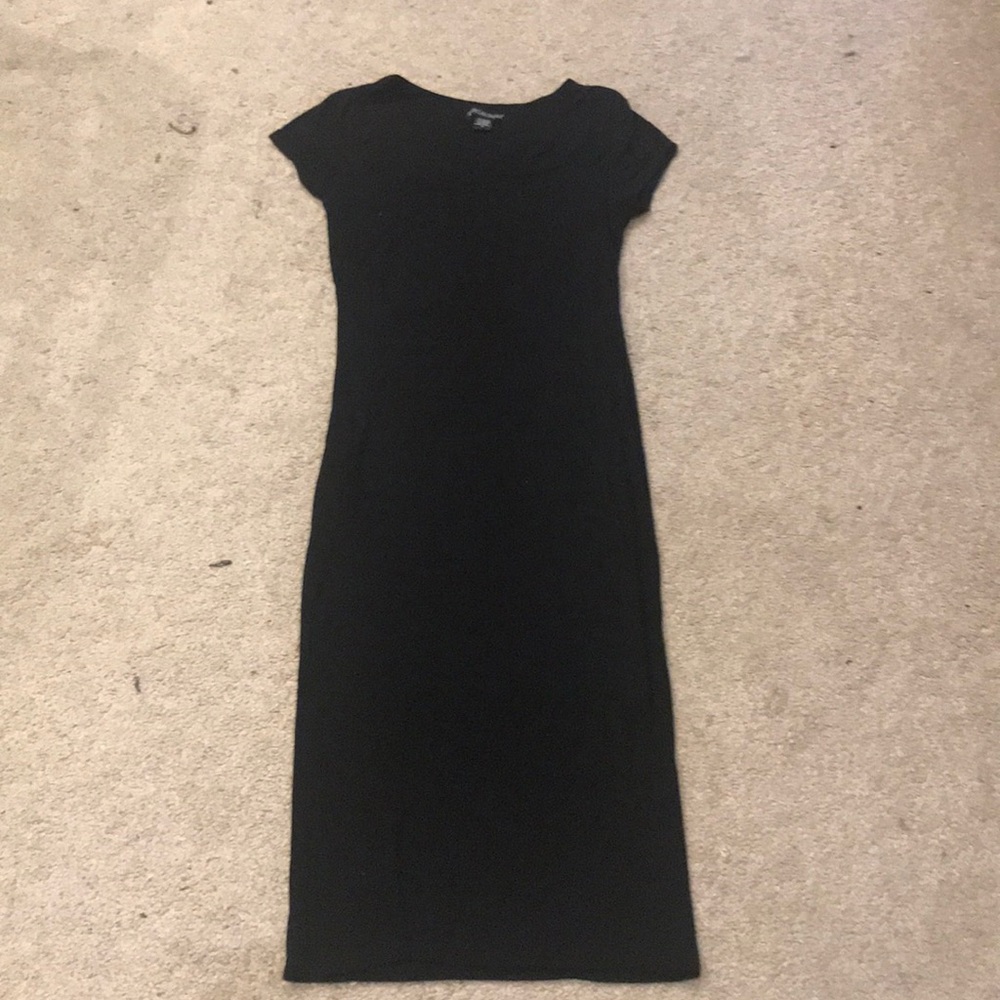 Long stretch black dress